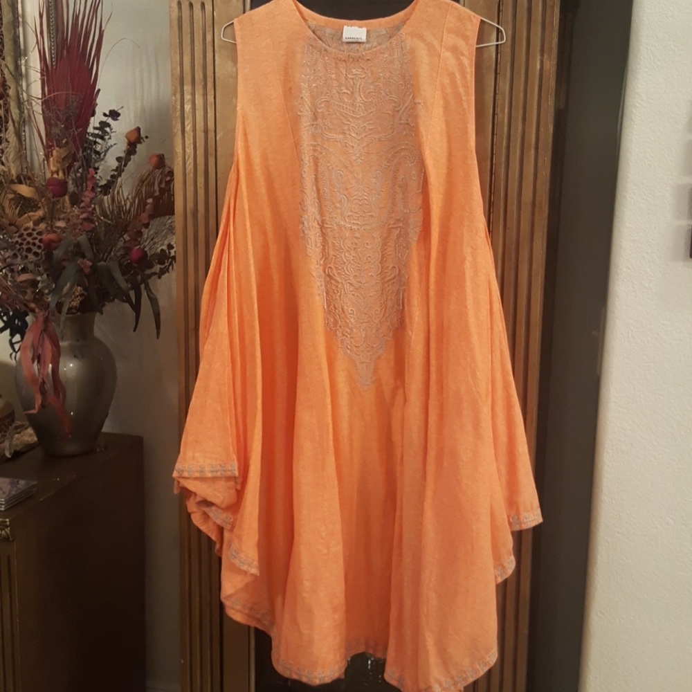 Cotton dress with embroidery,flowy,,maternity, NEW
